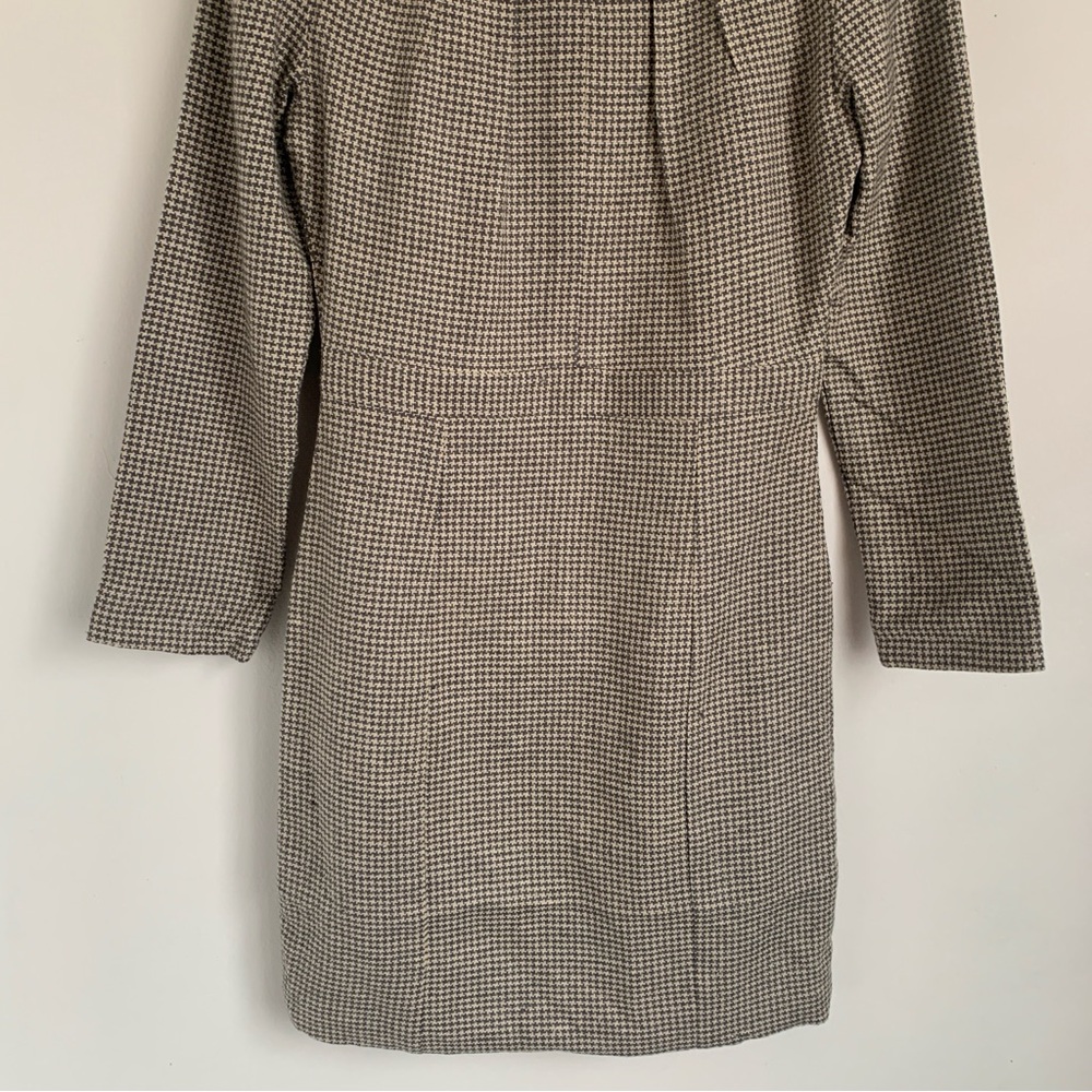 NWOT Johnnie-O Classic Houndstooth Mulberry Silk Shift Dress - Picture 3 of 9